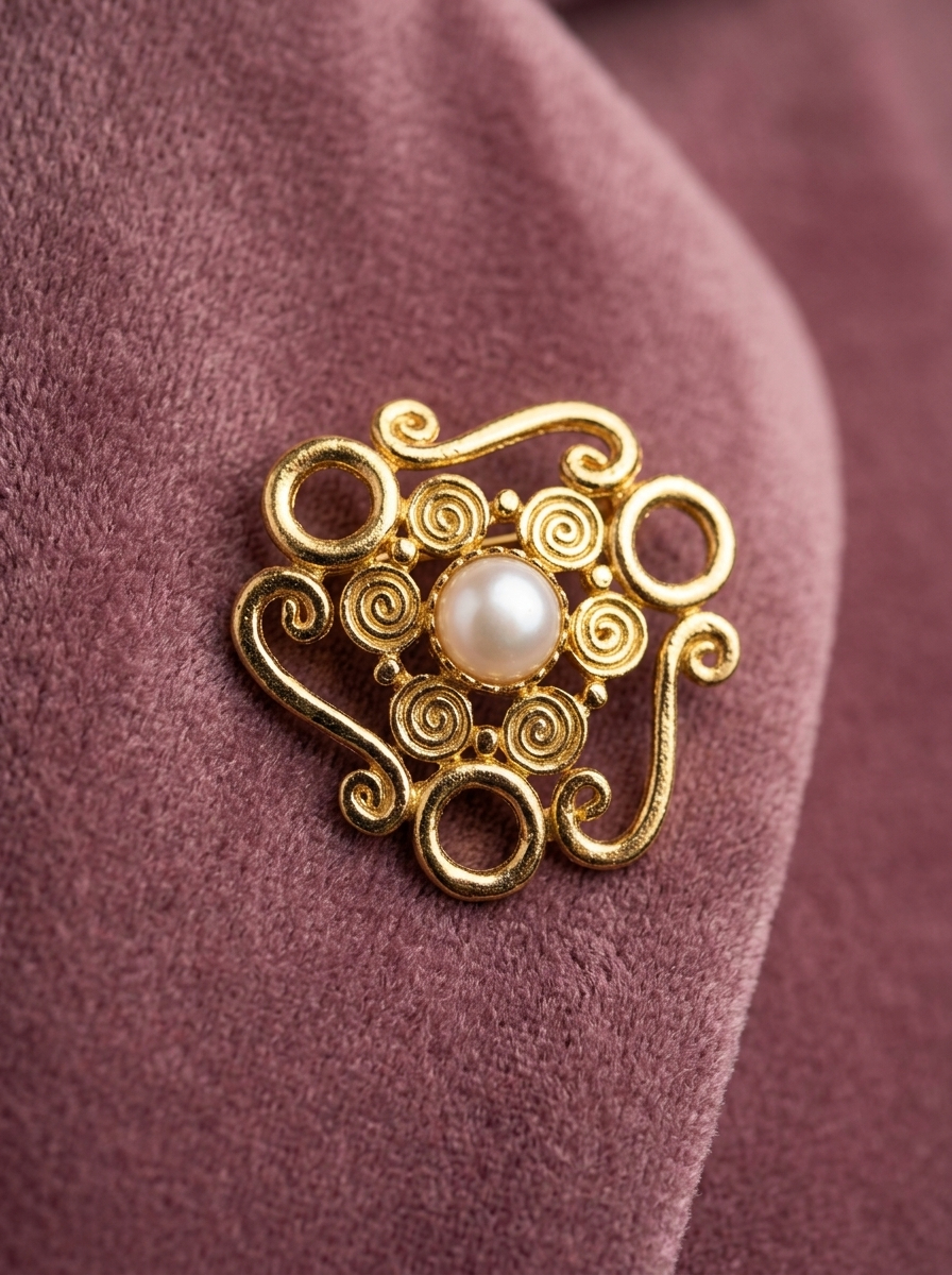 Filigrane Opal Brooch