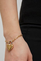 Givenchy Gold Heart Lock Bracelet (2000s)