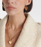 Givenchy Gold Heart Lock Earrings (2000s)