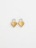 Givenchy Gold Heart Lock Earrings (2000s)