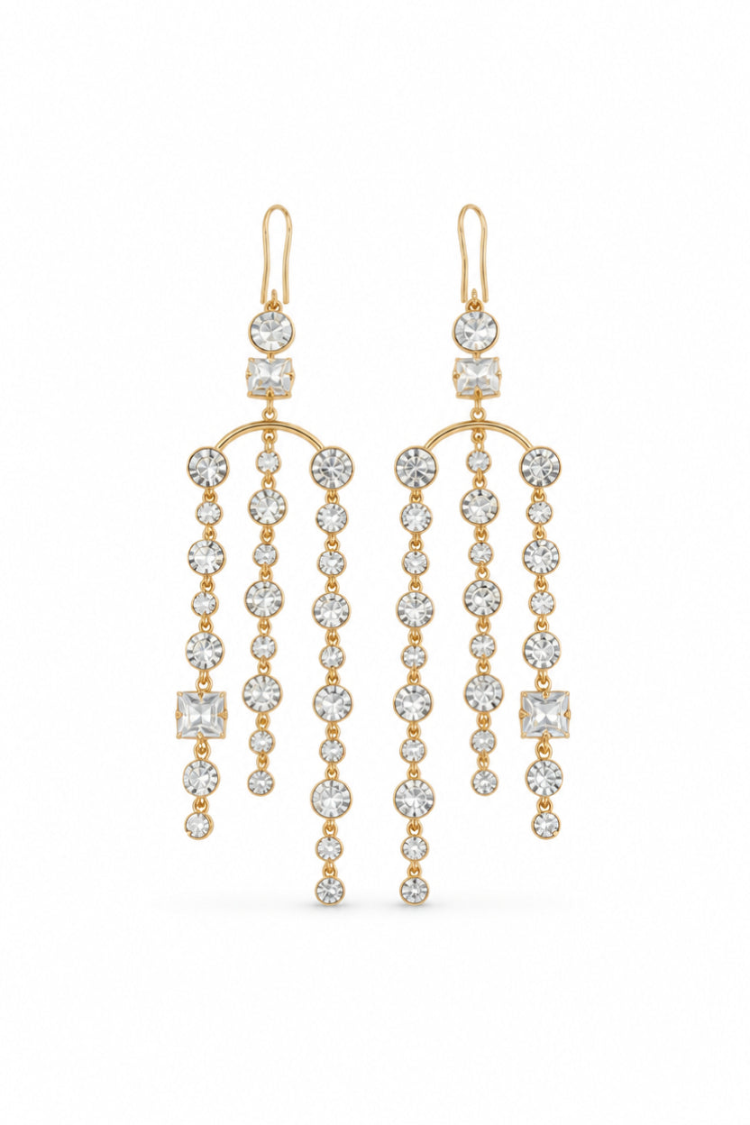 Valentino Garavani Crystal Chandelier Earrings (2000s)