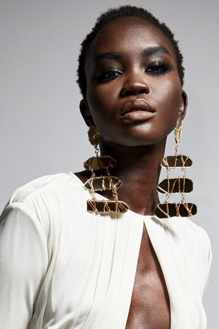 Tom Ford Wire-Wrapped Plexiglass Chandelier Earrings (2021)