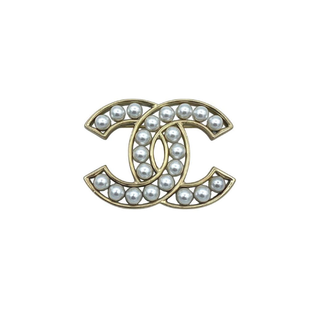 Vintage Chanel CC Faux Pearls Brooch – view 3