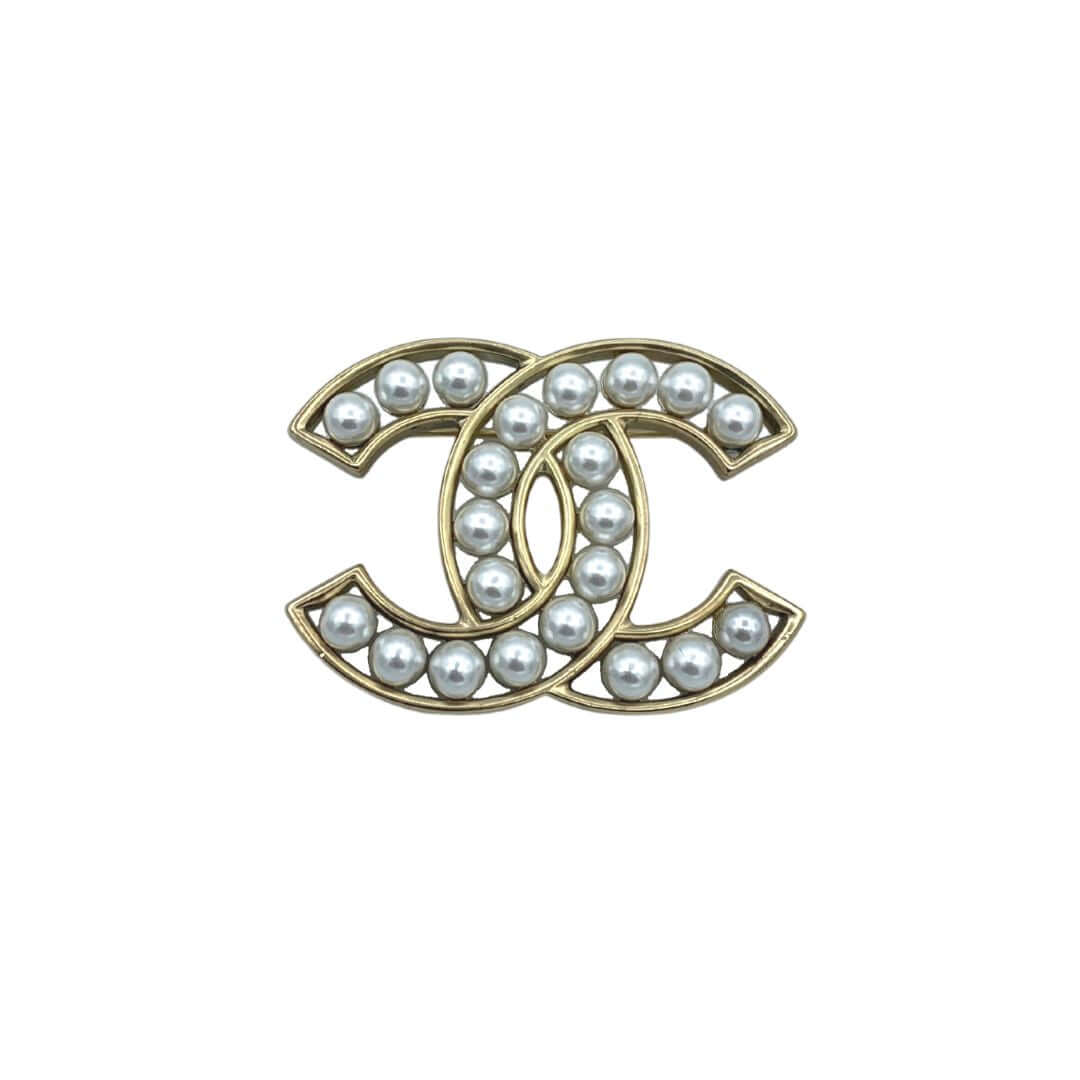 Vintage Chanel CC Faux Pearls Brooch – view 3