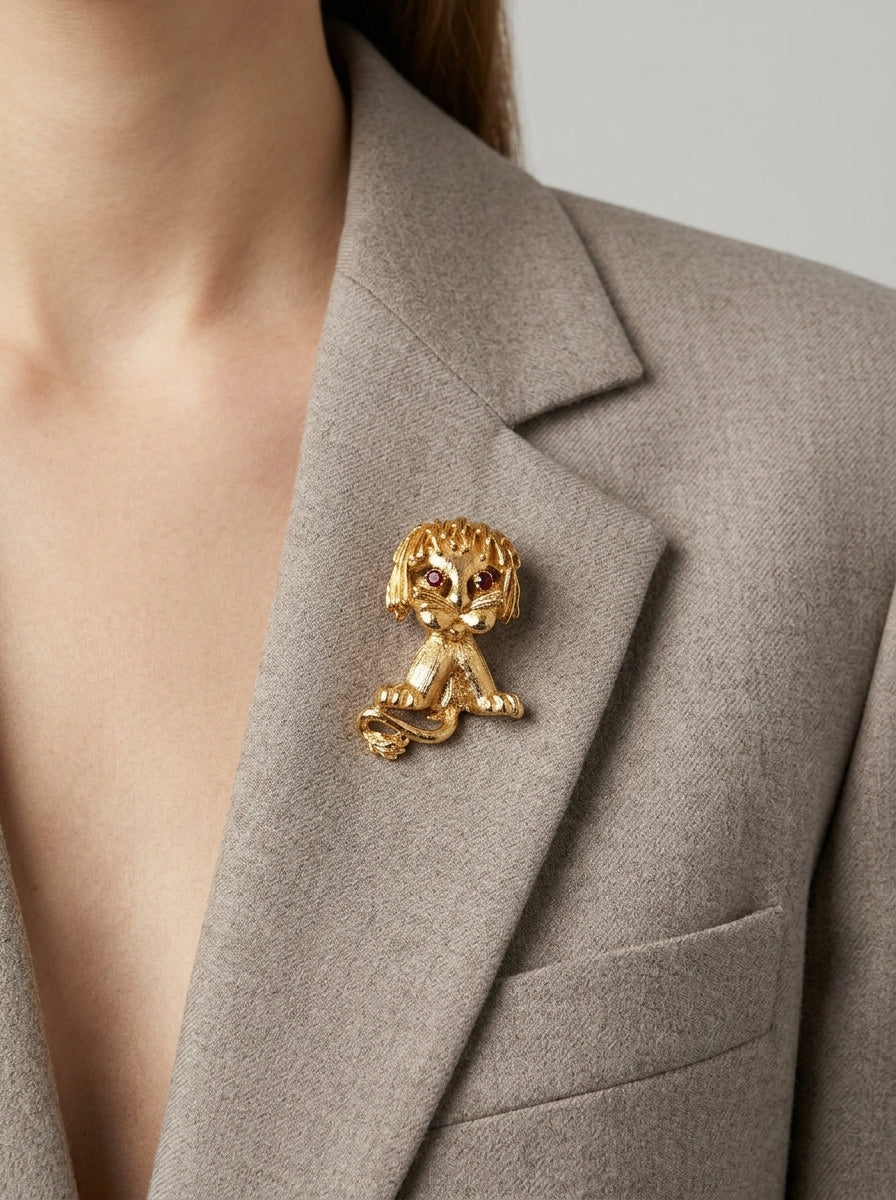 Lion Brooch