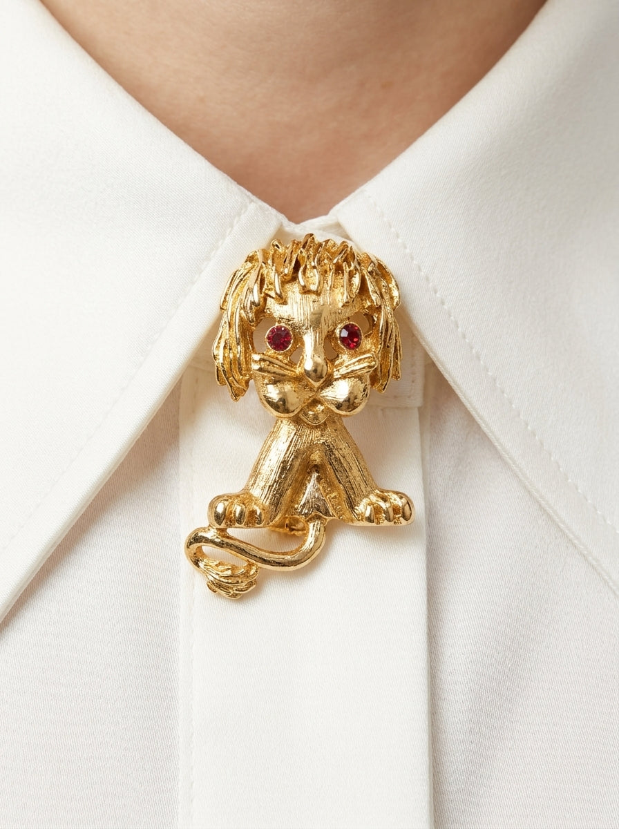 Lion Brooch