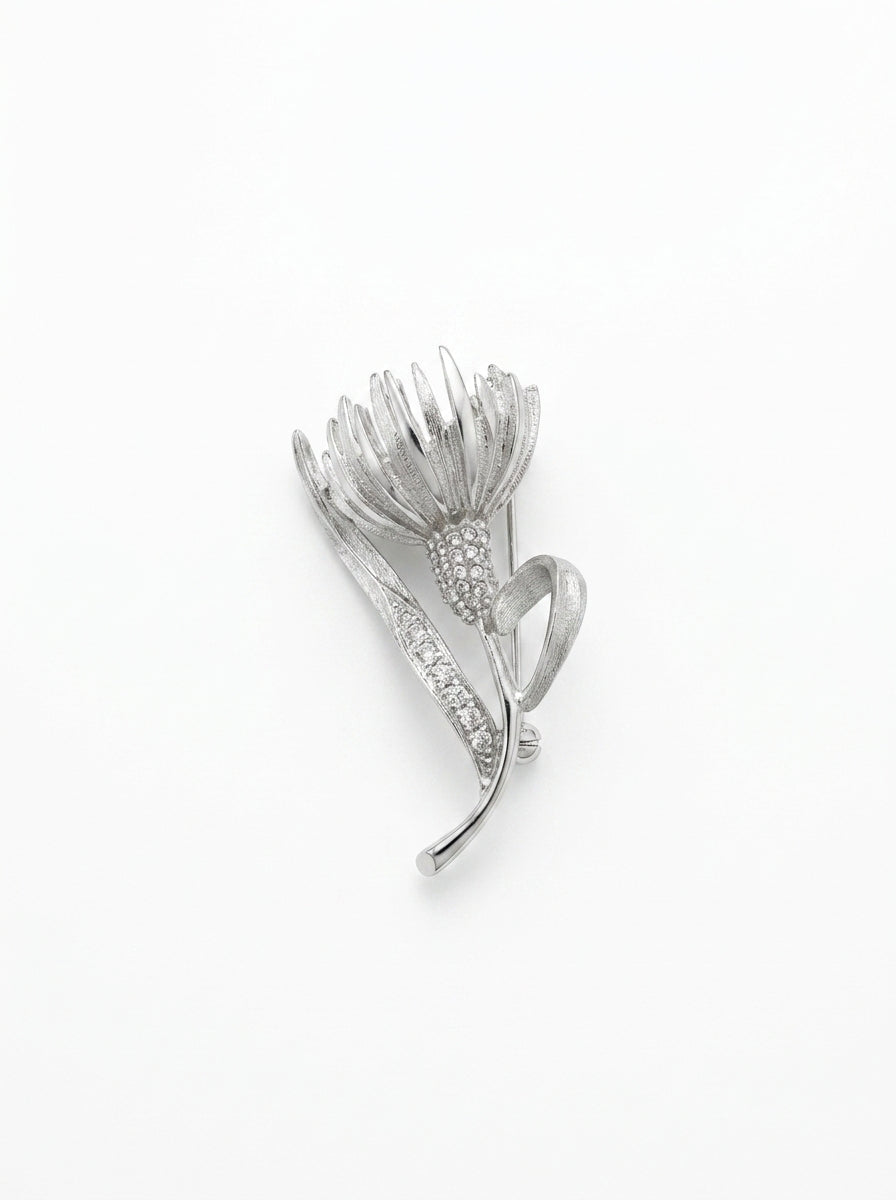Marcasite Tulip Brooch