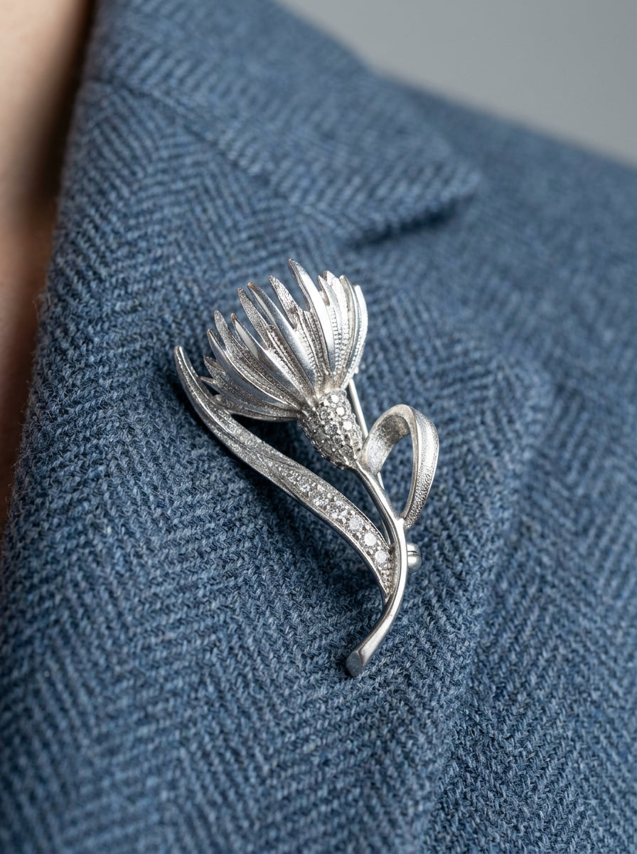 Marcasite Tulip Brooch