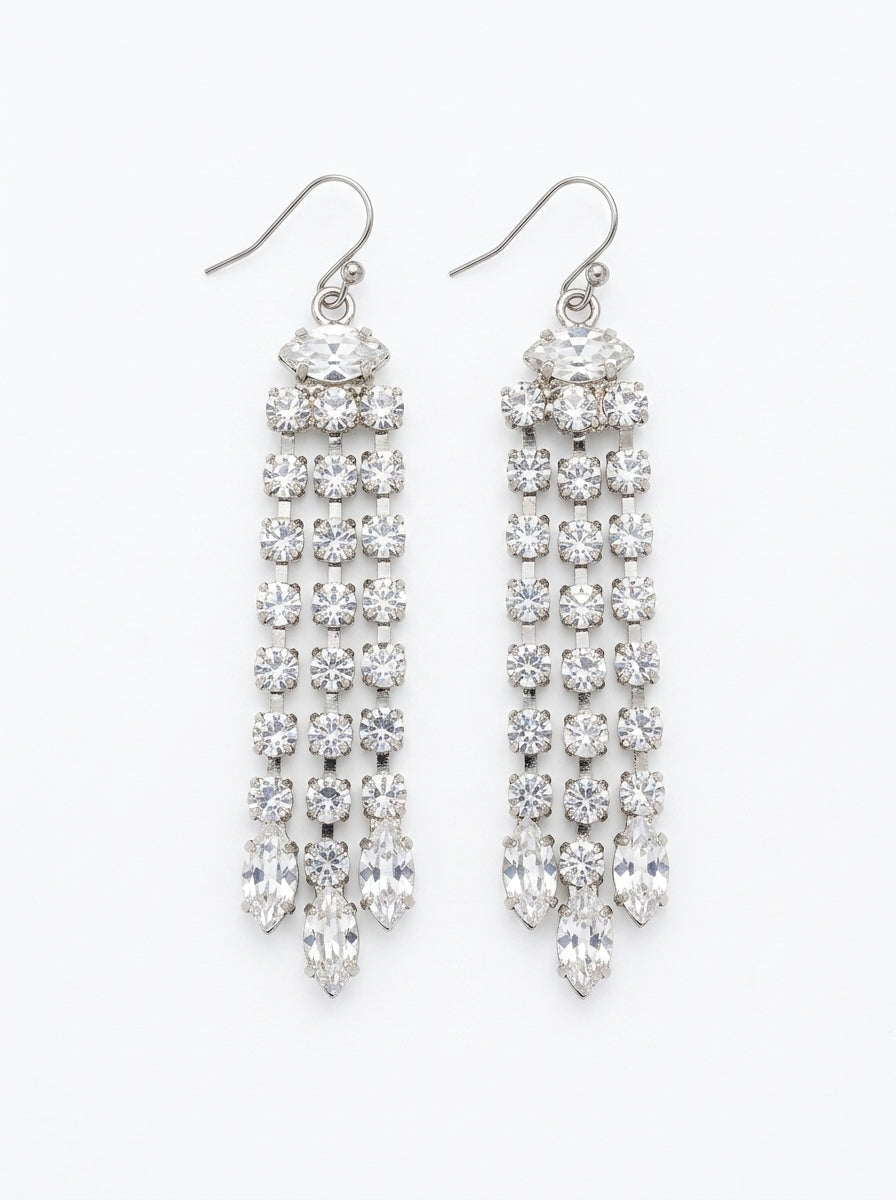 Marquise Crystal Drop Earrings