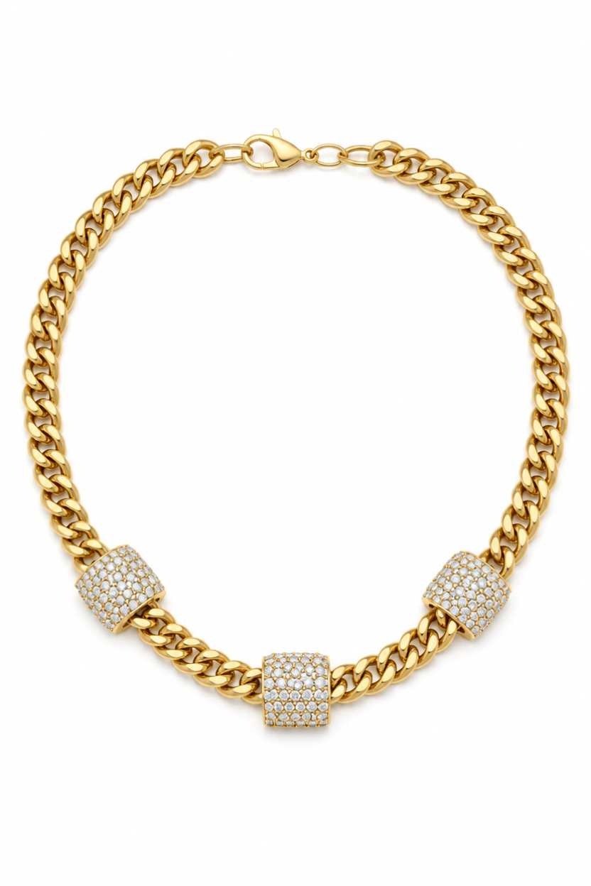 Monaco Crystal Link Necklace