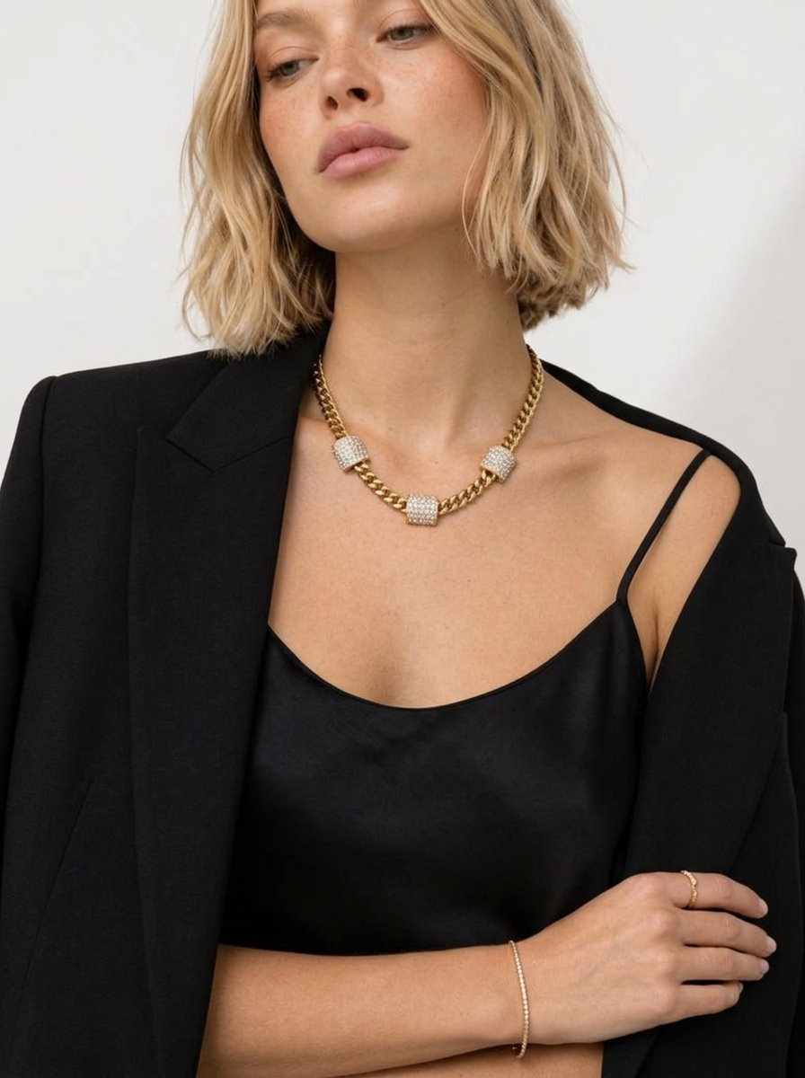 Monaco Crystal Link Necklace