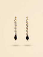 Onyx Crystal Drop Earrings