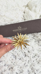 Marcel Boucher Gold-Tone Starburst Brooch (1961)