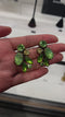 Elsa Schiaparelli 1950s 'Lava' rock green Clip Earrings