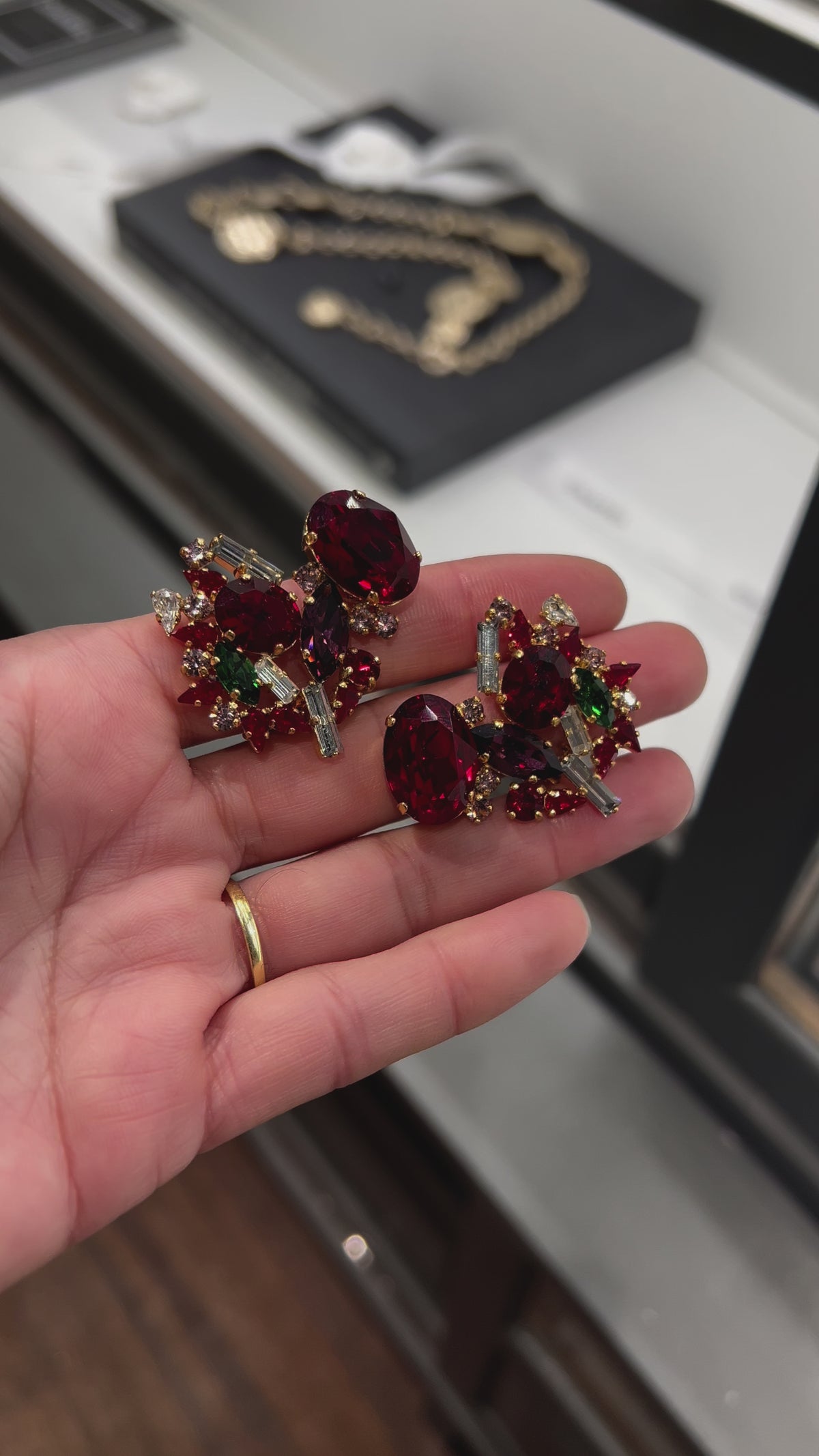 Christian Lacroix Baroque Glamour Crystal Earrings