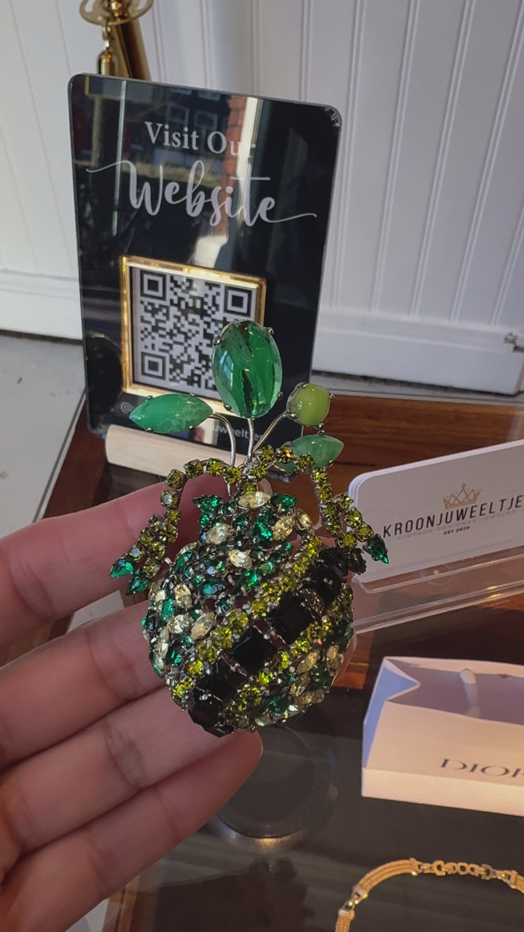 Christian Dior gestileerde fruit XL broche jaren 60