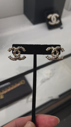 Chanel CC-logo oorbellen met imitatieparels