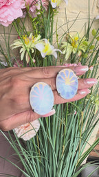 Schiaparelli Opaline Glass Jewelry Set – Bracelet & Clip Earrings