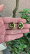 Dior Clip Green Crystal Earrings