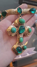 Vintage De Liguoro Choker Necklace with Cross