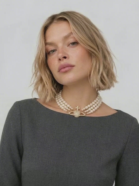 Vivienne Westwood Pearl Orb Choker Necklace