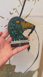 Moans Couture kristallen eend-broche
