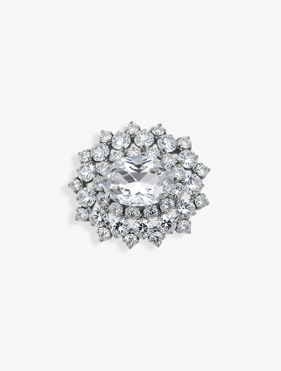 Soirée Oval Brooch