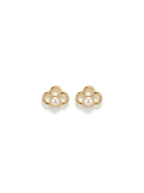Star Clover Pearl Earrings