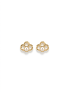 Star Clover Pearl Earrings