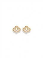 Star Clover Pearl Earrings