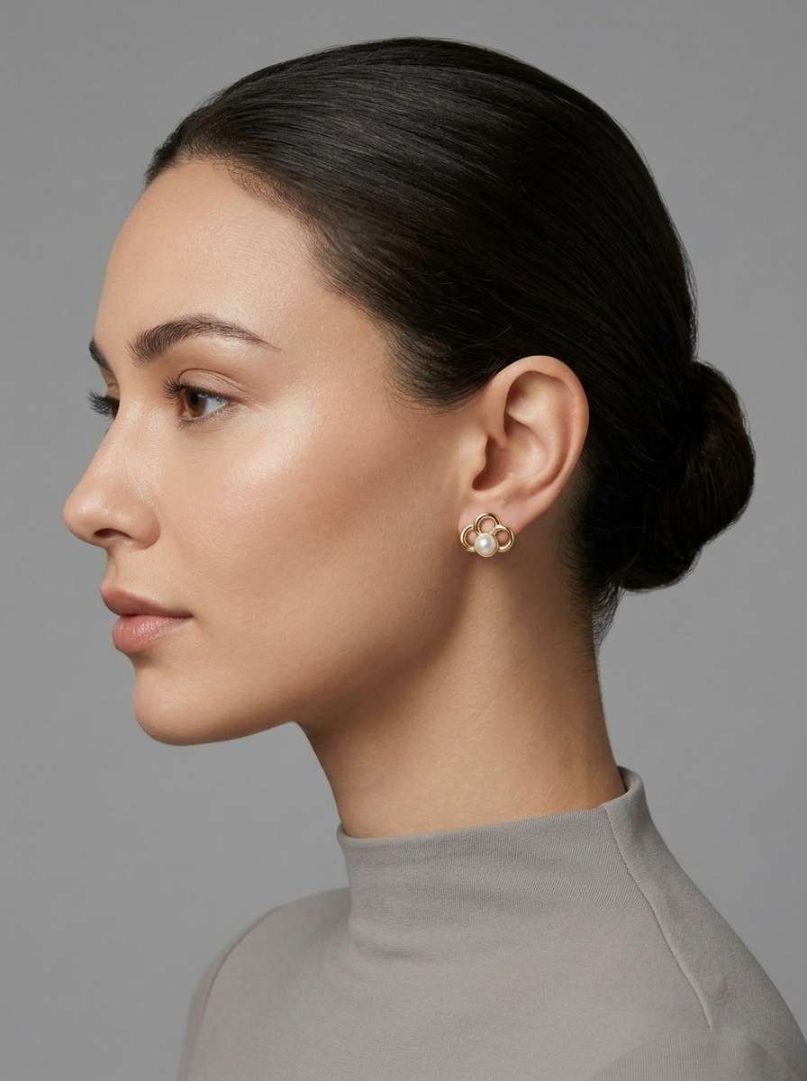 Star Clover Pearl Earrings