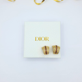 Vintage Christian Dior Rhinestone & Purple Crystal Clip Earrings