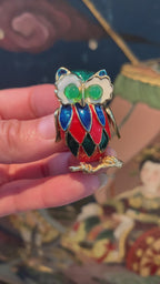 Vintage Carven uilenbroche