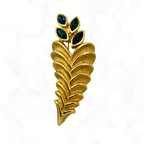 Vintage Lanvin Asymmetric Fern Leaf Brooch – view 3