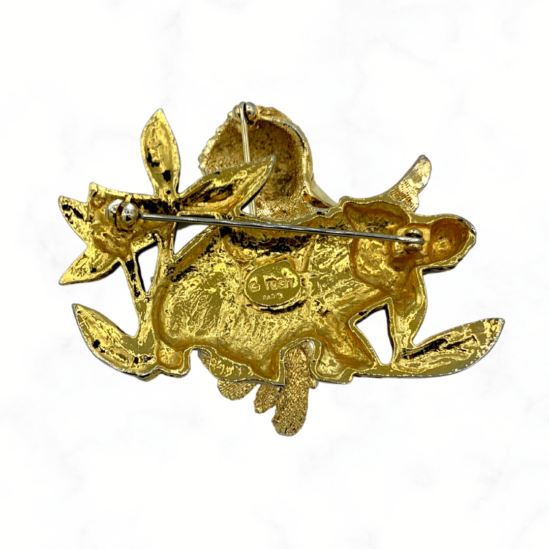 Vintage Hippopotamus Brooch Georges Rech – view 4