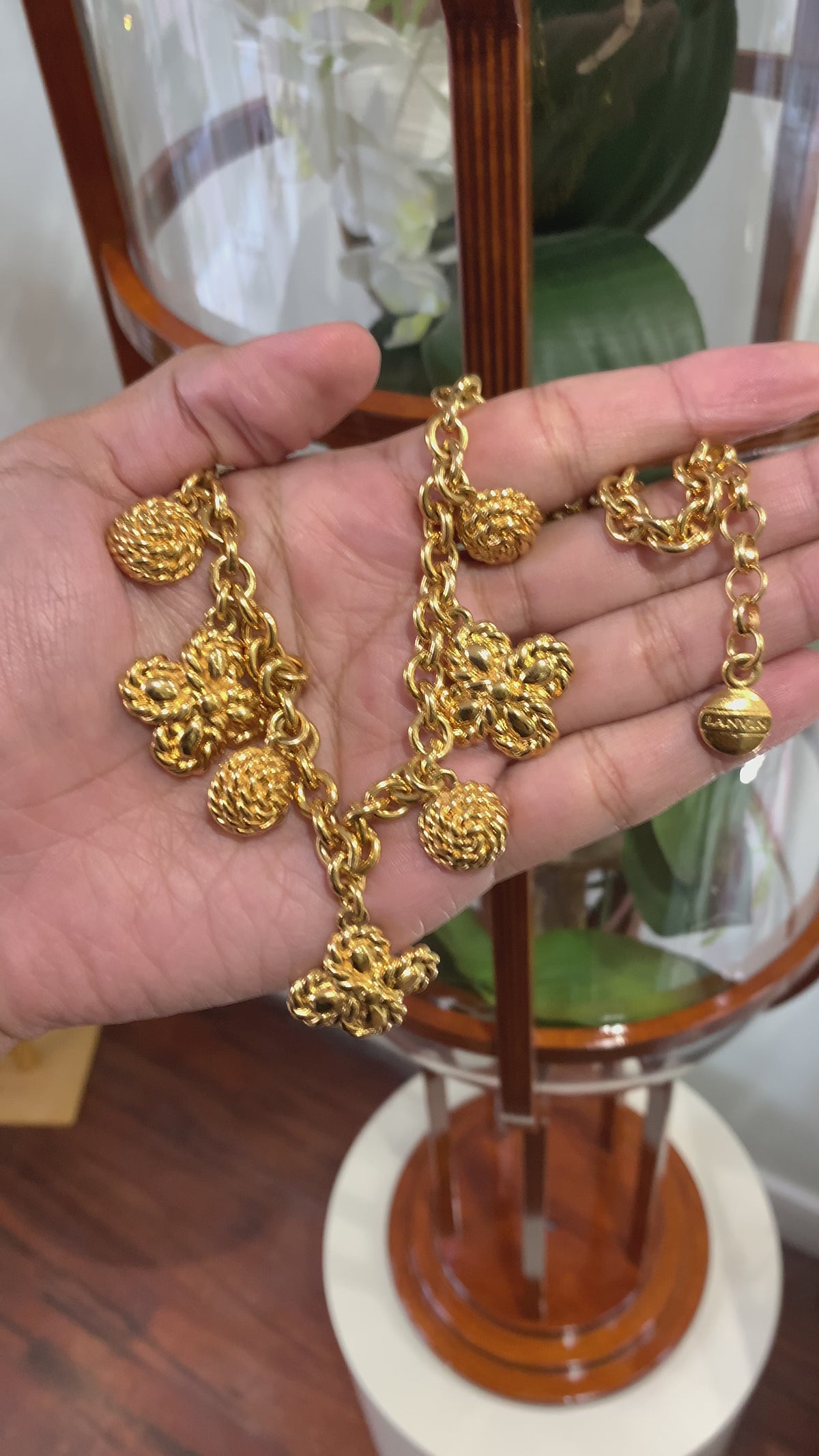 Lanvin Curb Link Necklace with Charms