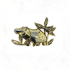 Vintage Hippopotamus Brooch Georges Rech – view 3
