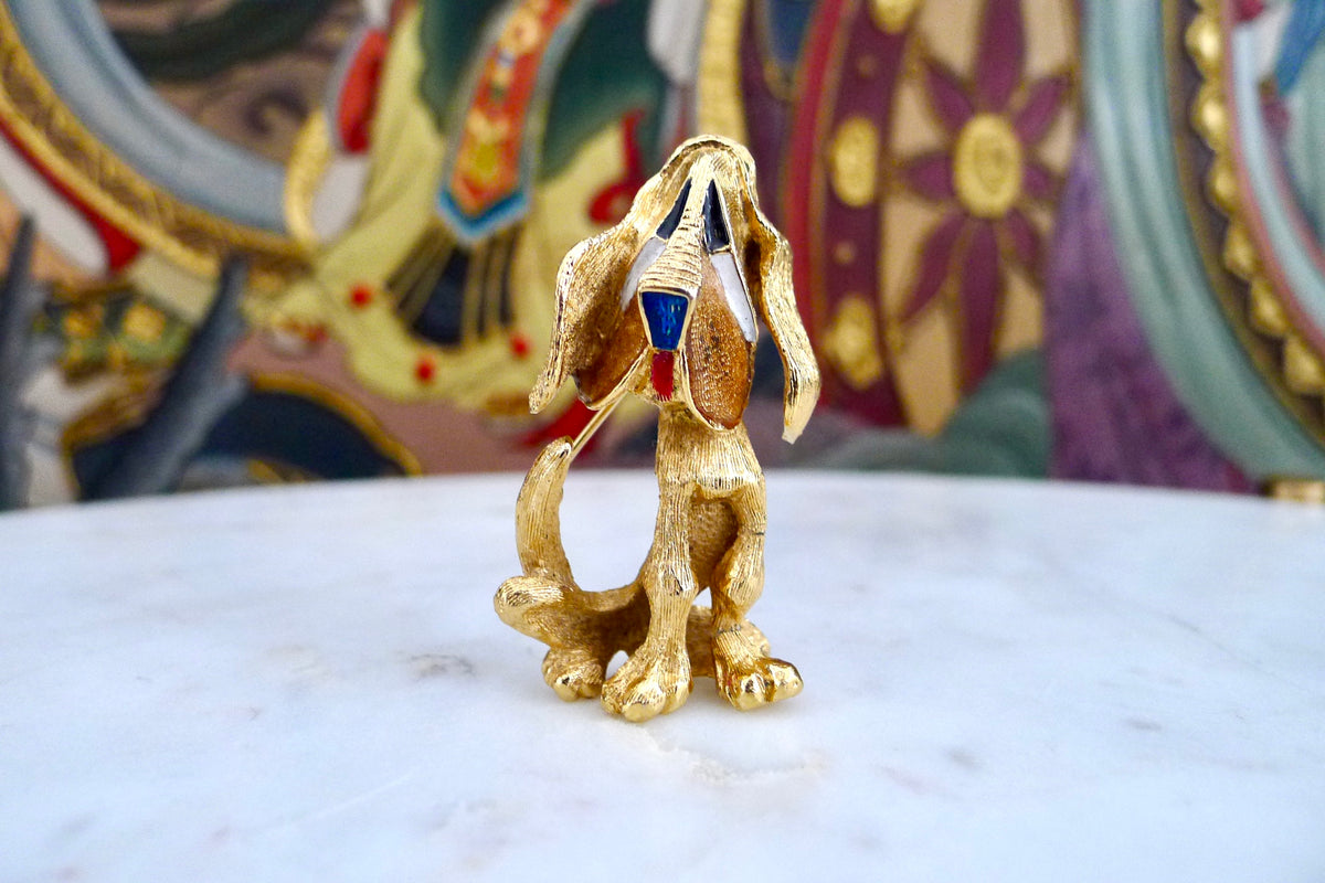 Vintage Carven Dog brooch – view 3