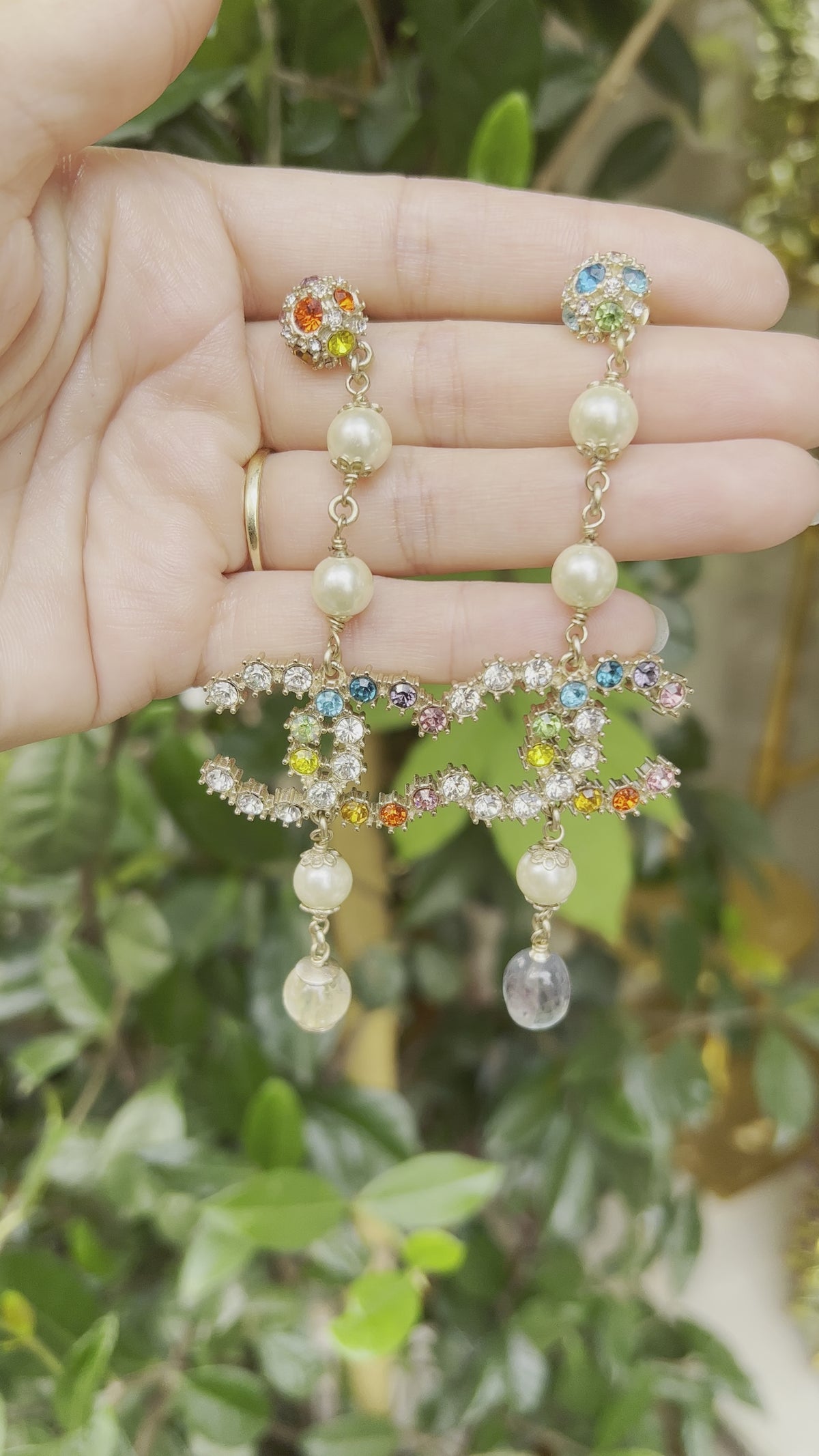 Chanel CC Chandelier Earrings