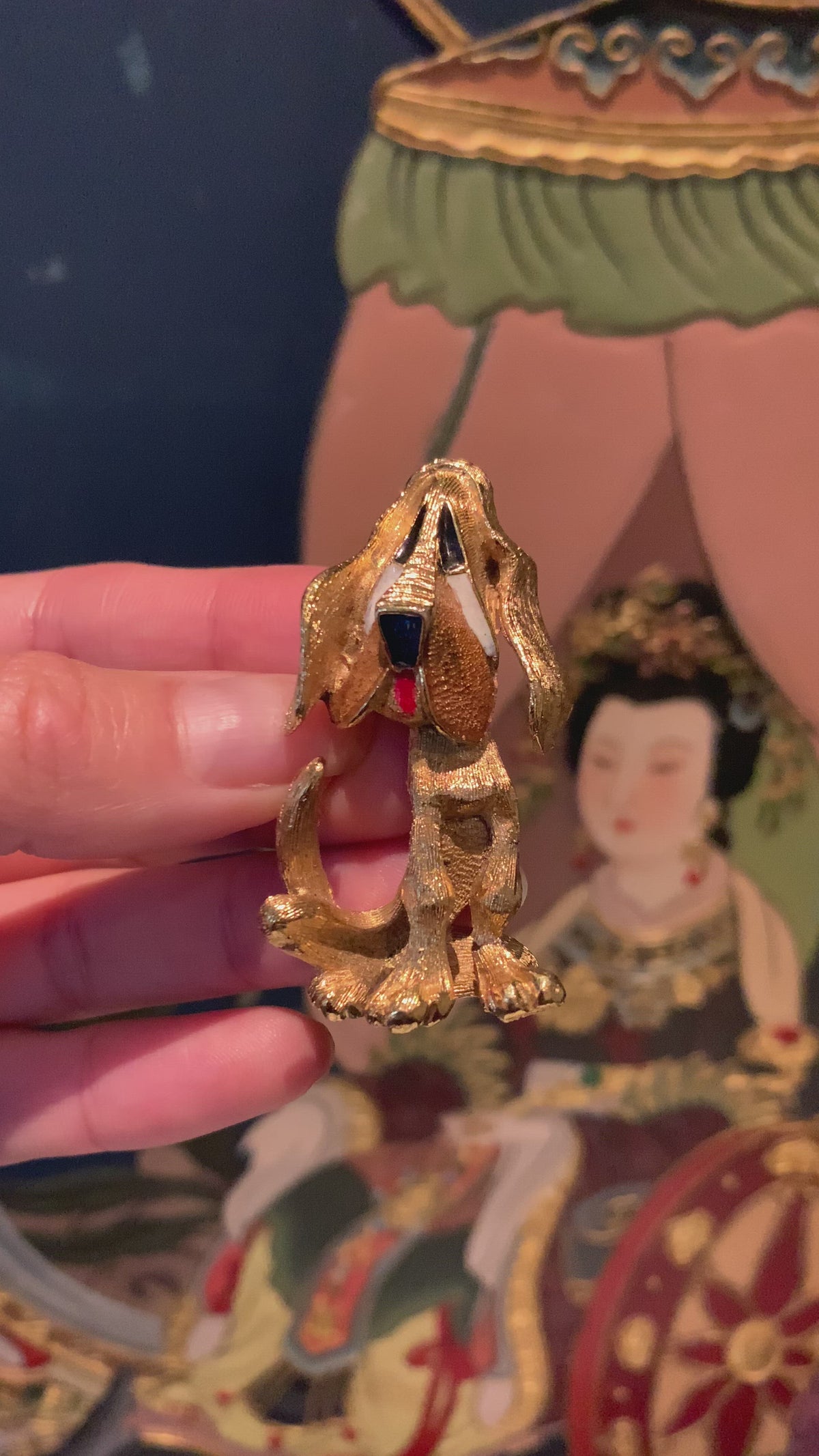 Vintage Carven Dog brooch